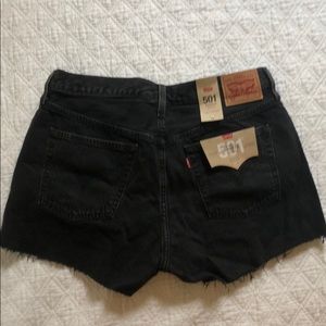 Levi’s high rise 501 shorts in black